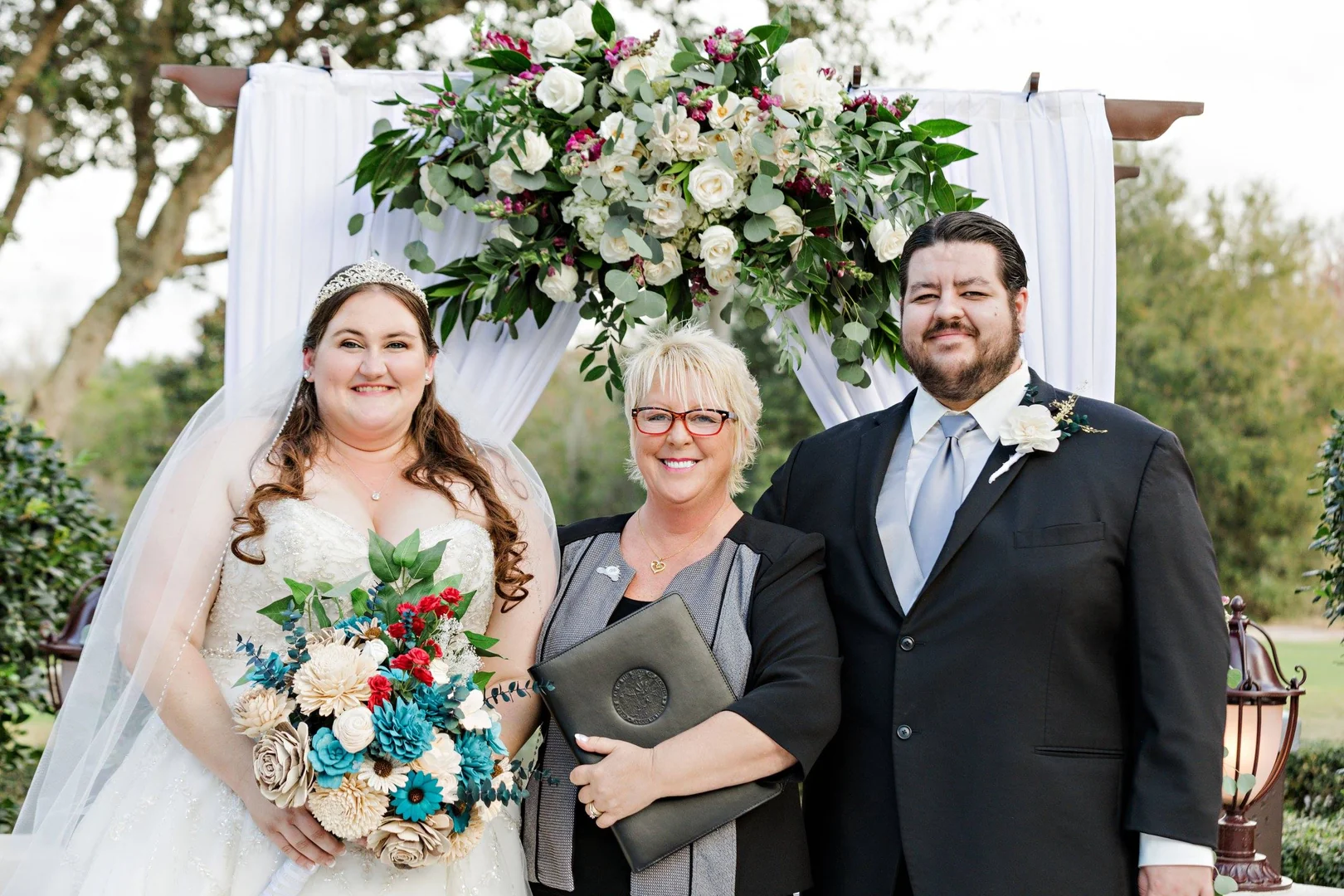 Lakefront wedding ceremony in The Villages, Florida