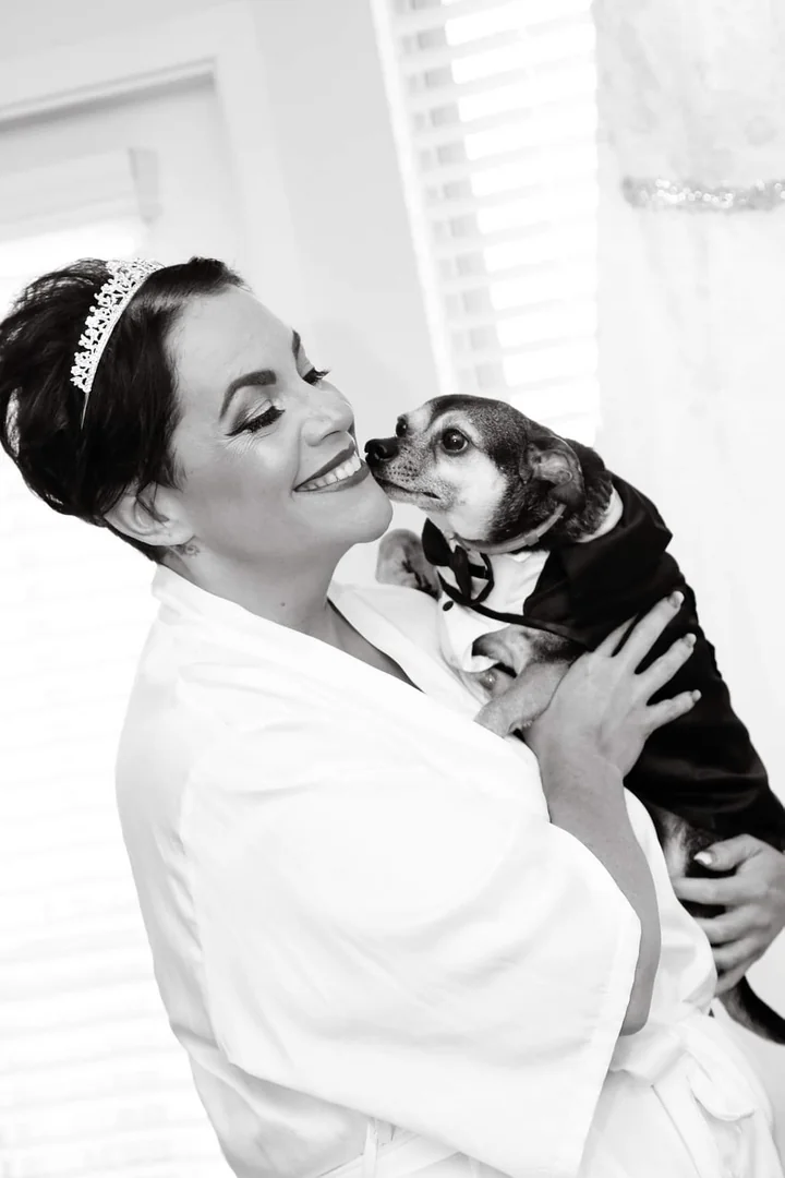 Pet-friendly wedding ceremony with a dog included in the vows